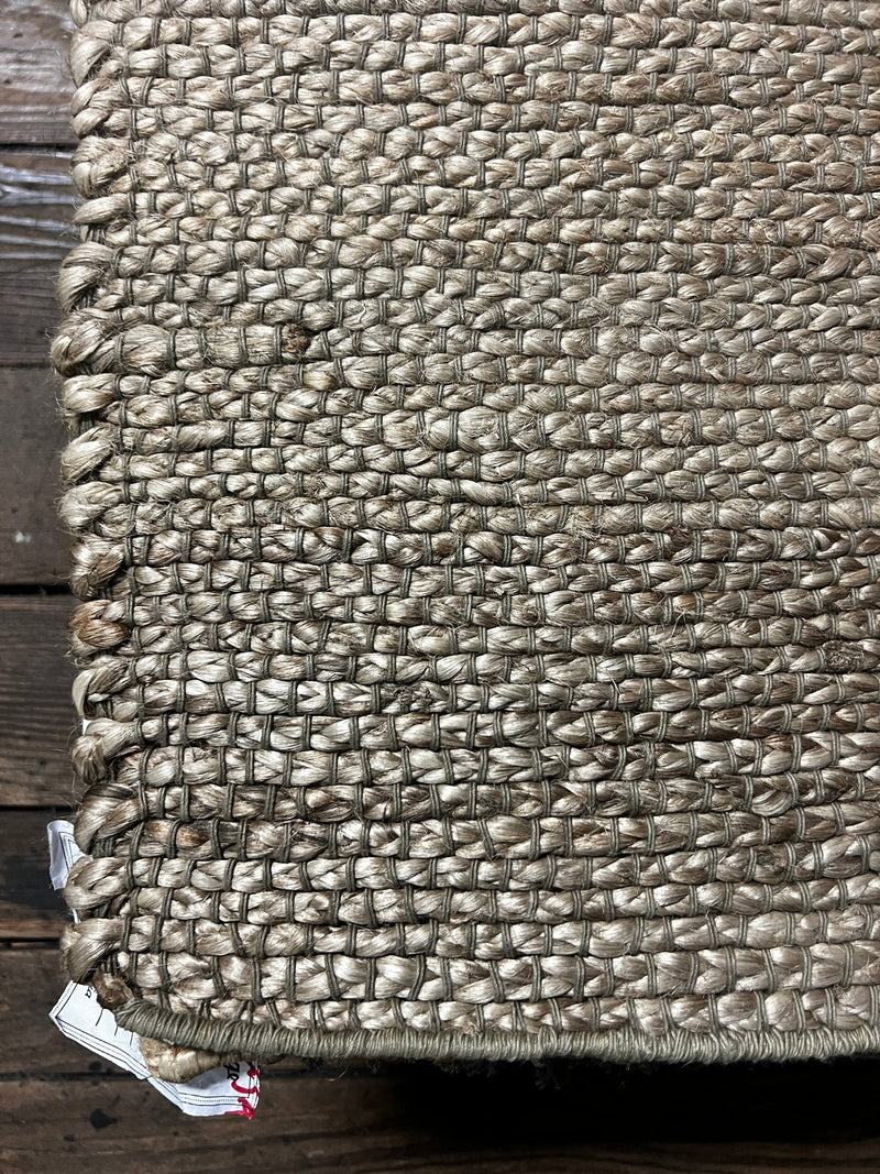 Lawrence Bourne III 2.9x8 Natural and Grey Handwoven Jute Runner | Banana Manor Rug Company