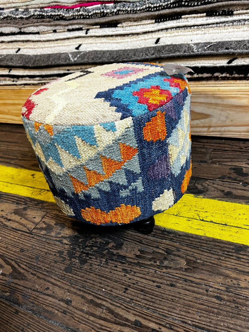 Lee Ryan Wooden Upholstered Stool 14x14x14 | Banana Manor Rug Company