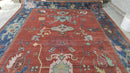 Leia 10x13.9 Rust and Blue Oushak Rug | Banana Manor Rug Company