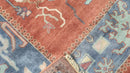 Leia 10x13.9 Rust and Blue Oushak Rug | Banana Manor Rug Company