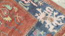 Leia 10x13.9 Rust and Blue Oushak Rug | Banana Manor Rug Company