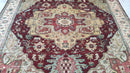 Leila 8x10 Hand-Knotted Rust and Ivory Persian Rug | Banana Manor Rug Company