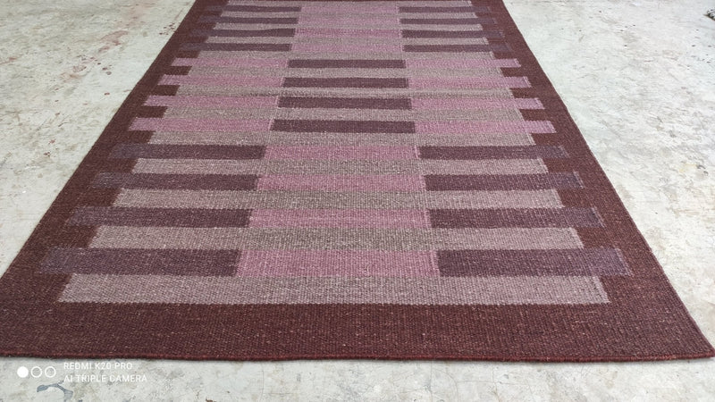 Leonard Pinth-Garnell Handwoven 4x6 Durrie Rug | Banana Manor Rug Company