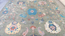 Leonidas 9x11.9 Light Green Hand-Knotted Oushak Rug | Banana Manor Rug Company