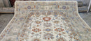Lesley-Ann Brandt Hand-Knotted Oushak Rug Ivory and Tan 8.3x10 | Banana Manor Rug Company