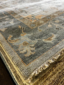 Lexie 8x9.9 Light Grey Hand-Knotted Oushak Rug | Banana Manor Rug Company