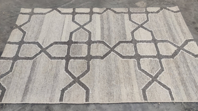 Lil' Ruggiez 3x5 Natural Geometric Durrie Rug (assorted Colors) | Banana Manor Rug Factory Outlet