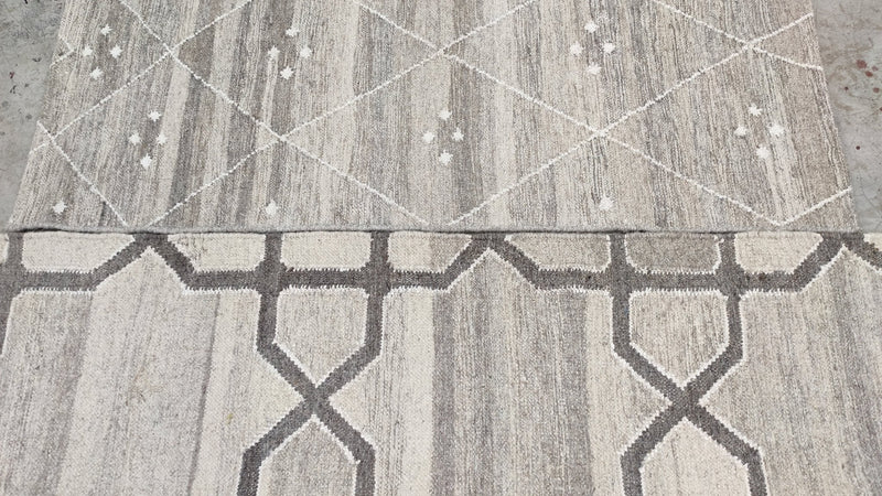 Lil' Ruggiez 3x5 Natural Geometric Durrie Rug (assorted Colors) | Banana Manor Rug Factory Outlet