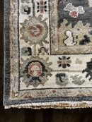 Lily 8x10 Grey and Ivory Hand-Knotted Oushak Rug | Banana Manor Rug Company