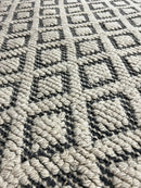 Lindsay Bluth Fünke 8.6x7.9 Ivory and Grey Handwoven Rug | Banana Manor Rug Company