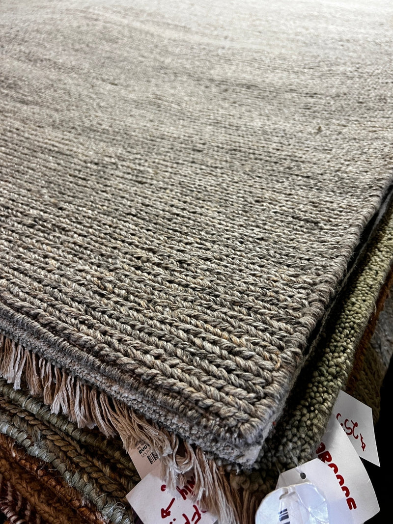 Linus Jackson Light Brown Handwoven Pet Yarn Durrie Rug (Multiple Sizes) | Banana Manor Rug Factory Outlet