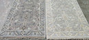 Lisa Henderson Grey and Silver Hand-Knotted Oushak Rug 2x4 | Banana Manor Rug Company