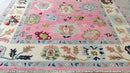 Lisa Loven Kongsli 9x12 Pink and Ivory Hand-Knotted Oushak Rug | Banana Manor Rug Company