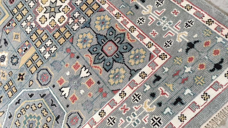 Liv Ullmann 9x12.3 Grey Mix Hand-Knotted Mamluk Rug | Banana Manor Rug Company