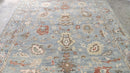Liza 8x10.3 Aqua Hand-Knotted Oushak Rug | Banana Manor Rug Company