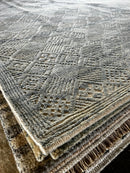 Long Duk Dong AKA The Donger 8x10 Light Blue and Ivory High Low Hand-knotted Rug | Banana Manor Rug Company