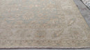 Lorelei 9x11.9 Aqua, Blue, and Ivory Hand-Knotted Oushak Rug | Banana Manor Rug Company
