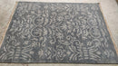 Lorna 5.3x7 Grey and Silver Floral Hand-Knotted Rug | Banana Manor Rug Company