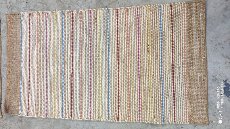 Louis Tully 2.6x6 Handwoven Multi-Colored Jute Runner | Banana Manor Rug Company