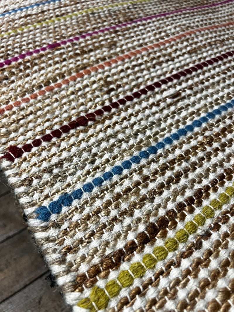 Louis Tully 2.6x6 Handwoven Multi-Colored Jute & Wool Runner | Banana Manor Rug Factory Outlet