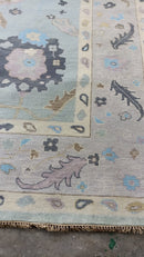 Lovelyn 12x15 Aqua Blue Hand-Knotted Oushak Rug | Banana Manor Rug Company