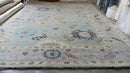 Lovelyn 12x15 Aqua Blue Hand-Knotted Oushak Rug | Banana Manor Rug Company