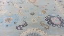 Lovelyn 12x15 Aqua Blue Hand-Knotted Oushak Rug | Banana Manor Rug Company