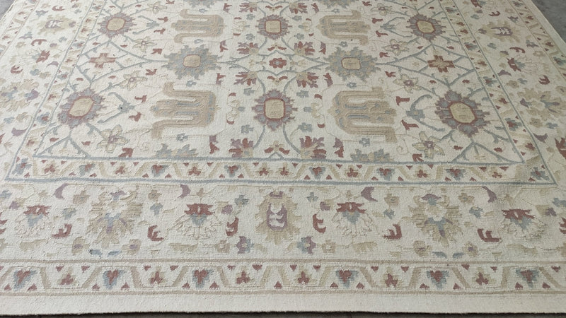 Lucien Gaudin 10x10 Ivory Handwoven Rug | Banana Manor Rug Company