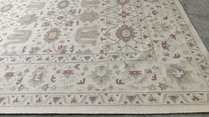 Lucien Gaudin 10x10 Ivory Handwoven Rug | Banana Manor Rug Company