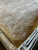 Lucy Bennet 8x10 Brown and Tan Hand-Knotted Modern Rug | Banana Manor Rug Company