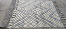 Luke Bracey Hand-Knotted Modern Rug Ivory and Grey High-Low 4x6 | Banana Manor Rug Company