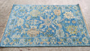 Lyne Renée 3.3x5.3 Light Blue Hand-Knotted Oushak Rug | Banana Manor Rug Company