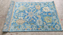 Lyne Renée 3.3x5.3 Light Blue Hand-Knotted Oushak Rug | Banana Manor Rug Company