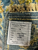 Lyne Renée 3.3x5.3 Light Blue Hand-Knotted Oushak Rug | Banana Manor Rug Company