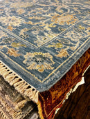 Lyne Renee 3.3x5.3 Light Blue Hand-Knotted Oushak Rug | Banana Manor Rug Factory Outlet