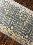 Lynn Van Royen 2.9x15 Light Blue and Ivory Hand-Knotted Oushak Runner | Banana Manor Rug Factory Outlet