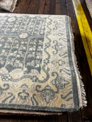 Lynn Van Royen 2.9x15 Light Blue and Ivory Hand-Knotted Oushak Runner | Banana Manor Rug Factory Outlet