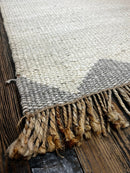 Lynne Marta 2.9X5.3 White Durrie Jute Rug (Assorted Colors) | Banana Manor Rug Company
