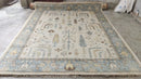 Lyra 8x10 Ivory and Grey Hand-Knotted Oushak Rug | Banana Manor Rug Company