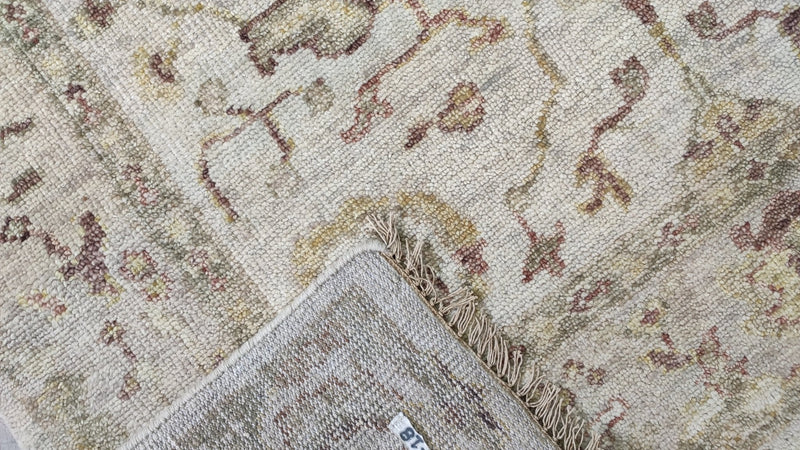 Mackenzie 6x9 Beige and Tan Hand-Knotted Oushak Rug | Banana Manor Rug Company