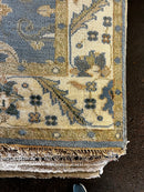 Makayla 8x10 Blue and White Hand-Knotted Oushak Rug | Banana Manor Rug Company