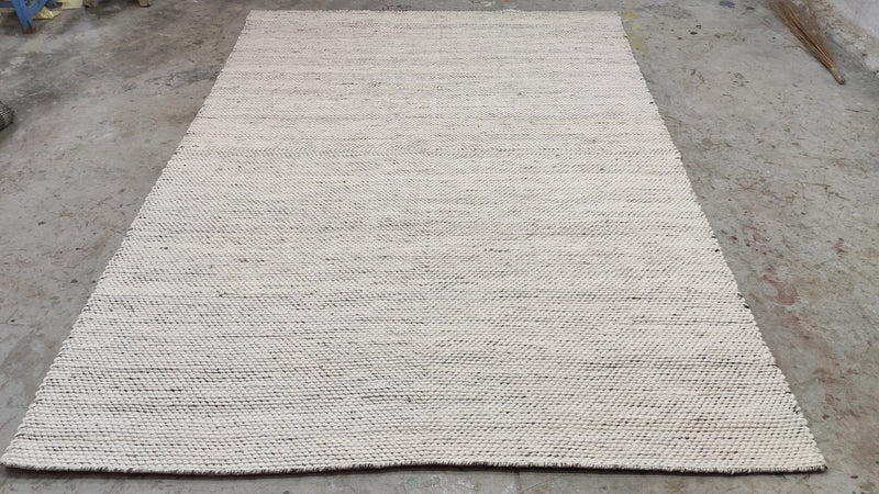 Malibu 6.3x9 Handwoven White Durrie Rug | Banana Manor Rug Company