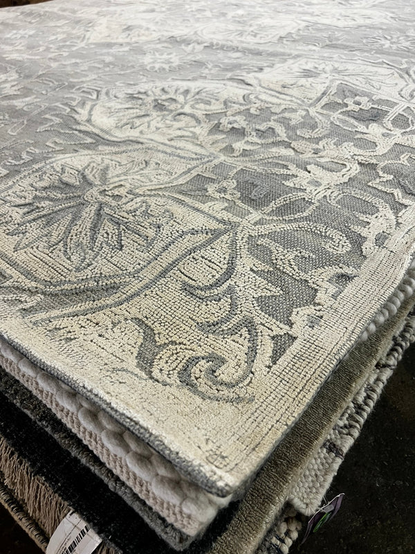 Mama Mia Ivory and Blue Hand-Tufted Rug 9x12 | Banana Manor Rug Company