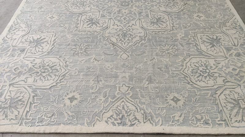 Mama Mia Ivory and Blue Hand-Tufted Rug 9x12 | Banana Manor Rug Company