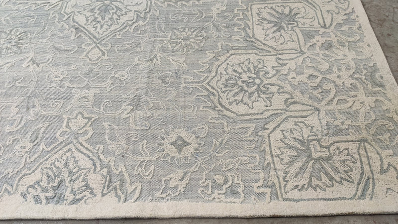 Mama Mia Ivory and Blue Hand-Tufted Rug 9x12 | Banana Manor Rug Company