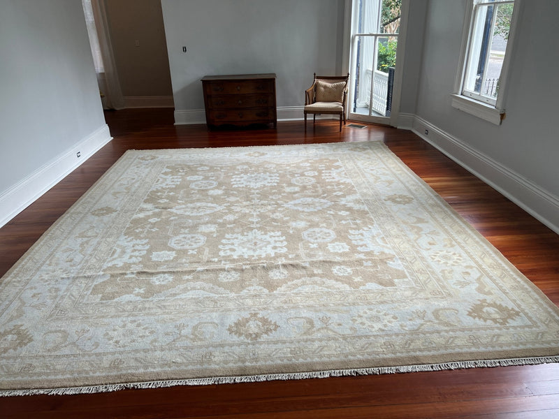 Mandy Hand-Knotted 12.3x14.6 Oushak | Banana Manor Rug Company