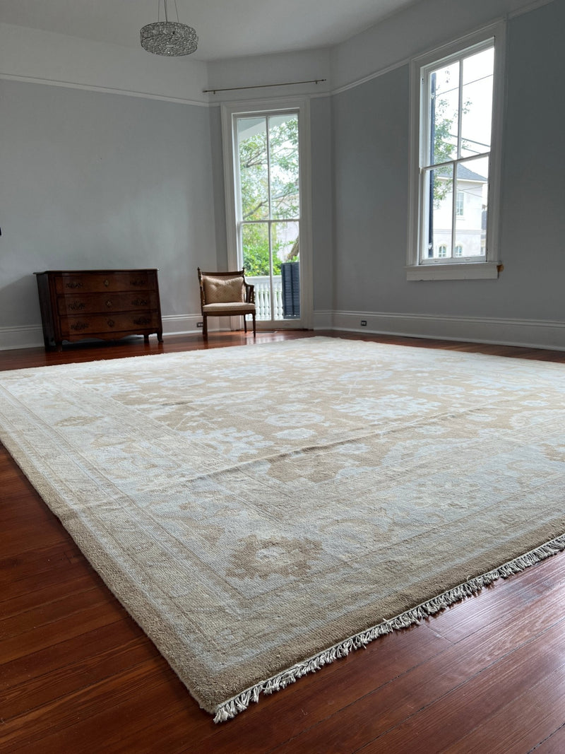 Mandy Hand-Knotted 12.3x14.6 Oushak | Banana Manor Rug Company