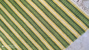 Manny Pacquiao 3x5 Green and Yellow Striped Handwoven Durrie Rug | Banana Manor Rug Company