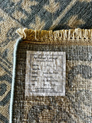 Marais 9x11.9 Blue and Tan Hand-Knotted Oushak Rug | Banana Manor Rug Company