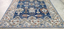 Marbé Blue and Beige Hand-Knotted Oushak Rug 8x10 | Banana Manor Rug Company
